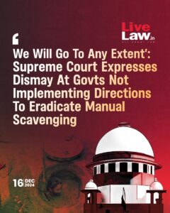 Manual Scavenging needs to be defined, analysed and remedied